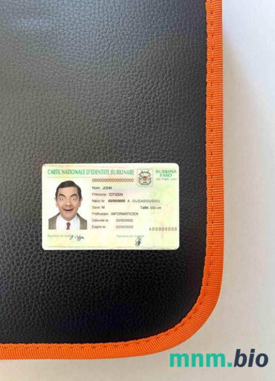 Burkina Faso ID fotowygląd skan i fotorealistyczny snapshot, 2 w 1